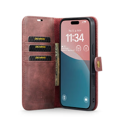 DG.MING Crazy Horse Texture Detachable Magnetic Leather Phone Case, For iPhone 16, For iPhone 15 Pro Max, For iPhone 15 Pro, For iPhone 15 Plus