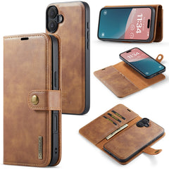 DG.MING Crazy Horse Texture Detachable Magnetic Leather Phone Case, For iPhone 16, For iPhone 15 Pro Max, For iPhone 15 Pro, For iPhone 15 Plus