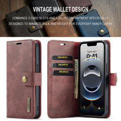 DG.MING Crazy Horse Texture Detachable Magnetic Leather Phone Case, For iPhone 16e, For iPhone 16 Pro Max, For iPhone 16 Pro, For iPhone 16 Plus