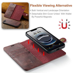 DG.MING Crazy Horse Texture Detachable Magnetic Leather Phone Case, For iPhone 16e, For iPhone 16 Pro Max, For iPhone 16 Pro, For iPhone 16 Plus