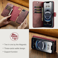 DG.MING Crazy Horse Texture Detachable Magnetic Leather Phone Case, For iPhone 16e, For iPhone 16 Pro Max, For iPhone 16 Pro, For iPhone 16 Plus