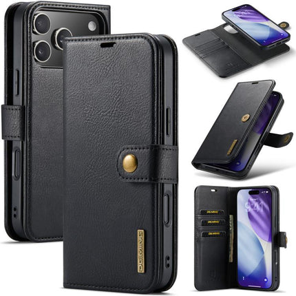 DG.MING Crazy Horse Texture Detachable Magnetic Leather Phone Case