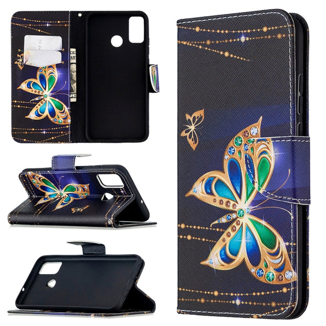 Colored Drawing Pattern Horizontal Flip Leather Case with Holder & Card Slots & Wallet, For Xiaomi Redmi 9, For Huawei Honor 9X Lite