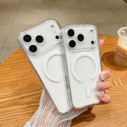 Fine Hole MagSafe Magnetic Clear Acrylic TPU Case, For iPhone 17 Pro Max, For iPhone 17 Pro, For iPhone 17, For iPhone Air, For iPhone 16e, For iPhone 16 Pro Max, For iPhone 16 Pro, For iPhone 16 Plus, For iPhone 16, For iPhone 15 Pro Max              ...