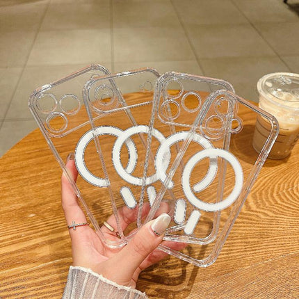 Fine Hole MagSafe Magnetic Clear Acrylic TPU Case, For iPhone 17 Pro Max, For iPhone 17 Pro, For iPhone 17, For iPhone Air, For iPhone 16e, For iPhone 16 Pro Max, For iPhone 16 Pro, For iPhone 16 Plus, For iPhone 16, For iPhone 15 Pro Max              ...