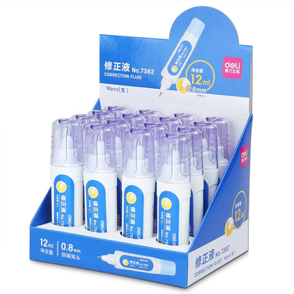 Deli 7382 Correction Fluid Students Quick-drying Correction Fluid, 12ml x 1