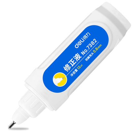 Deli 7382 Correction Fluid Students Quick-drying Correction Fluid, 12ml x 1