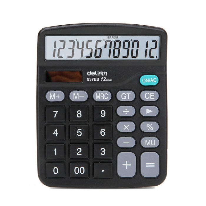 Deli 837ES Students Solar Power Calculator Simple Office Calculator, x 1