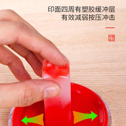 Deli 9863 Red Quick-drying Stamp Pad Oily Office Financial Sponge Ink Pad, x 1