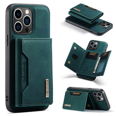DG.MING M2 Series 3-Fold Card Bag Wallet Leather Phone Case, For iPhone 16, For iPhone 15 Pro Max, For iPhone 15 Pro, For iPhone 15 Plus