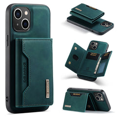 DG.MING M2 Series 3-Fold Card Bag Wallet Leather Phone Case, For iPhone 15