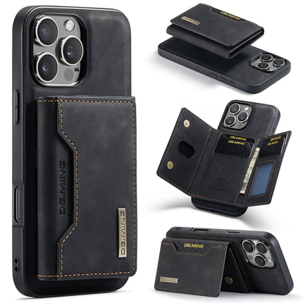 DG.MING M2 Series 3-Fold Card Bag Wallet Leather Phone Case, For iPhone Air, For iPhone 16 Pro Max, For iPhone 16 Pro, For iPhone 16 Plus
