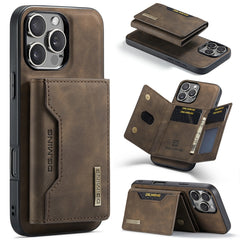 DG.MING M2 Series 3-Fold Card Bag Wallet Leather Phone Case, For iPhone 16e, For iPhone 16 Pro Max, For iPhone 16 Pro, For iPhone 16 Plus