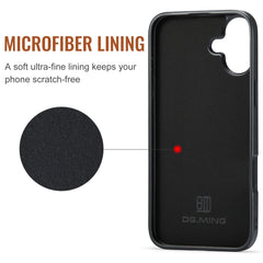 DG.MING M2 Series 3-Fold Card Bag Wallet Leather Phone Case, For iPhone 16, For iPhone 15 Pro Max, For iPhone 15 Pro, For iPhone 15 Plus