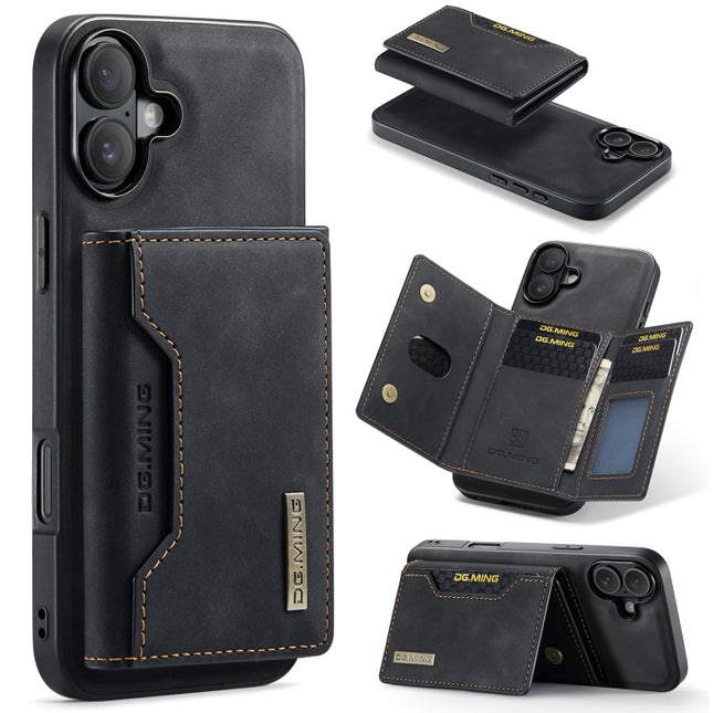 DG.MING M2 Series 3-Fold Card Bag Wallet Leather Phone Case