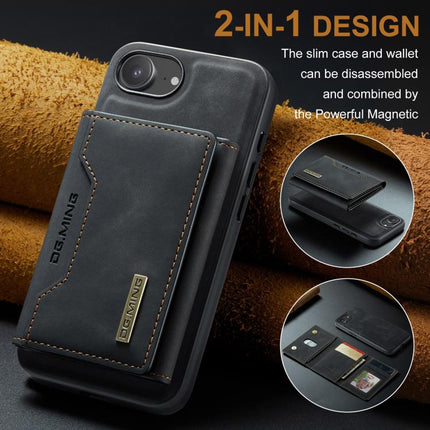 DG.MING M2 Series 3-Fold Card Bag Wallet Leather Phone Case, For iPhone 16e, For iPhone 16 Pro Max, For iPhone 16 Pro, For iPhone 16 Plus