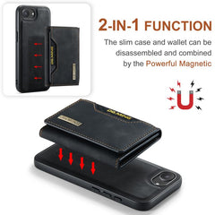 DG.MING M2 Series 3-Fold Card Bag Wallet Leather Phone Case, For iPhone 16e, For iPhone 16 Pro Max, For iPhone 16 Pro, For iPhone 16 Plus