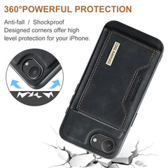 DG.MING M2 Series 3-Fold Card Bag Wallet Leather Phone Case, For iPhone 16e, For iPhone 16 Pro Max, For iPhone 16 Pro, For iPhone 16 Plus