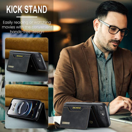 DG.MING M2 Series 3-Fold Card Bag Wallet Leather Phone Case, For iPhone 16e, For iPhone 16 Pro Max, For iPhone 16 Pro, For iPhone 16 Plus