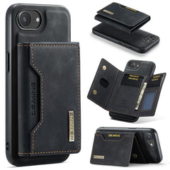 DG.MING M2 Series 3-Fold Card Bag Wallet Leather Phone Case, For iPhone 16e, For iPhone 16 Pro Max, For iPhone 16 Pro, For iPhone 16 Plus