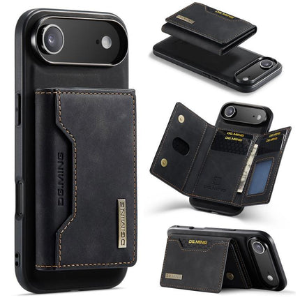 DG.MING M2 Series 3-Fold Card Bag Wallet Leather Phone Case, For iPhone 17 Pro Max, For iPhone 17 Pro, For iPhone 17, For iPhone Air
