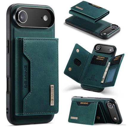 DG.MING M2 Series 3-Fold Card Bag Wallet Leather Phone Case, For iPhone 17 Pro Max, For iPhone 17 Pro, For iPhone 17, For iPhone Air