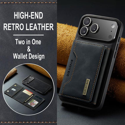 DG.MING M2 Series 3-Fold Card Bag Wallet Leather Phone Case, For iPhone 17e / 16e, For iPhone 17 Pro Max, For iPhone 17 Pro, For iPhone 17