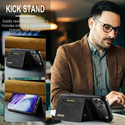 DG.MING M2 Series 3-Fold Card Bag Wallet Leather Phone Case, For iPhone 17 Pro Max, For iPhone 17 Pro, For iPhone 17, For iPhone Air