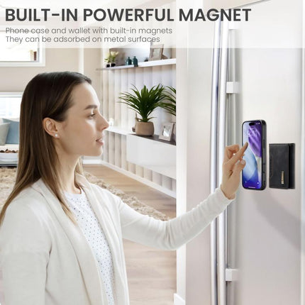 DG.MING M2 Series 3-Fold Card Bag Wallet Leather Phone Case, For iPhone 17 Pro Max, For iPhone 17 Pro, For iPhone 17, For iPhone Air