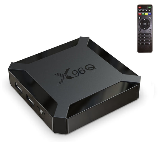 X96Q HD 4K Smart TV Box without Wall Mount, Android 10.0, Allwinner H313 Quad Core ARM Cortex A53 , Support TF Card, HDMI, RJ45, AV, USBx2, 2GB+16GB