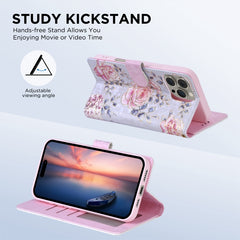 Bronzing Painting RFID Leather Case, For iPhone 16, For iPhone 15 Pro Max, For iPhone 15 Pro, For iPhone 15 Plus