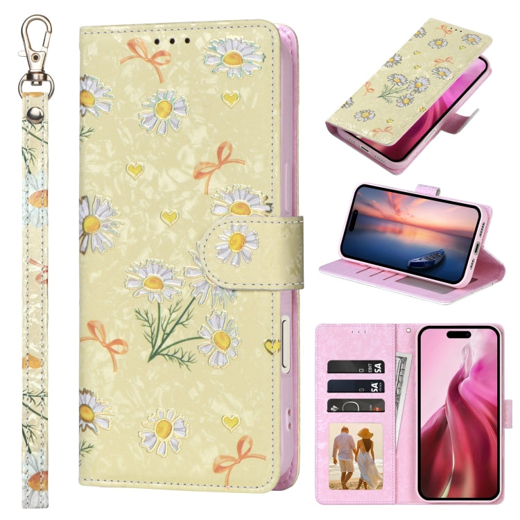 Bronzing Painting RFID Leather Case, For iPhone 16, For iPhone 15 Pro Max, For iPhone 15 Pro, For iPhone 15 Plus