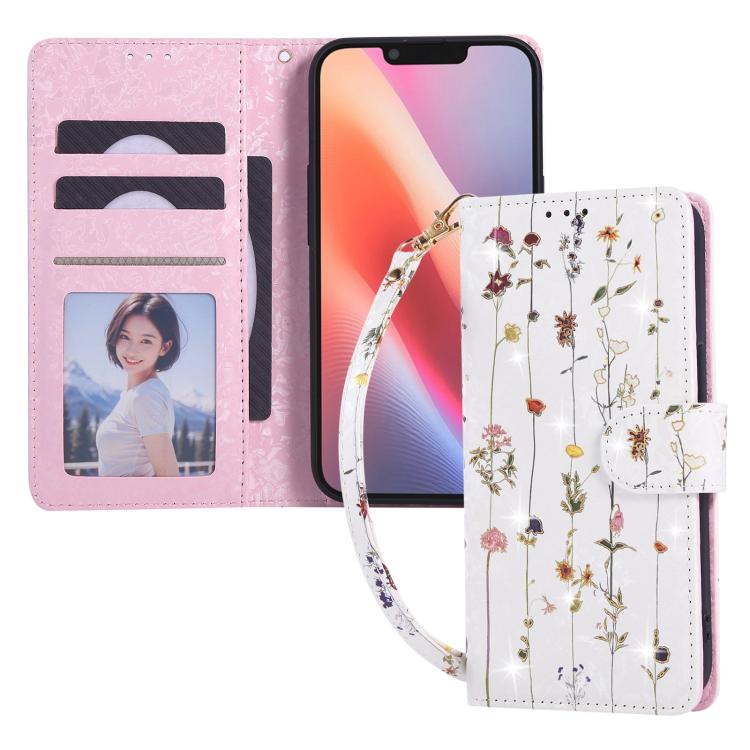 Bronzing Painting RFID Leather Case, For iPhone 16e, For iPhone 16 Pro Max, For iPhone 16 Pro, For iPhone 16 Plus