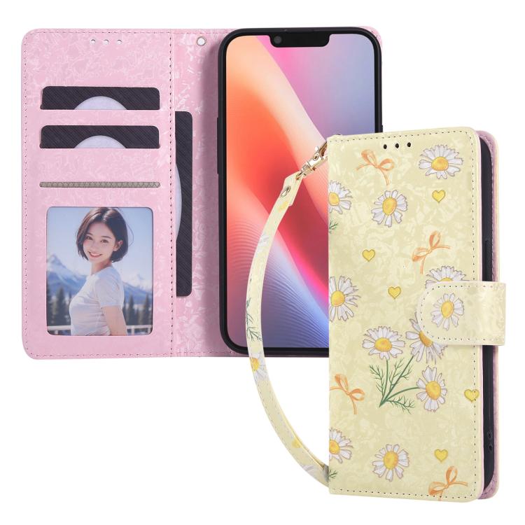 Bronzing Painting RFID Leather Case, For iPhone 16e, For iPhone 16 Pro Max, For iPhone 16 Pro, For iPhone 16 Plus
