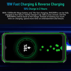 Blackview BV6200 Pro, IP68/IP69K/MIL-STD-810H, 6.56 inch Android 13 MediaTek Helio P35 Octa Core, Network: 4G, OTG, NFC, 6GB+128GB