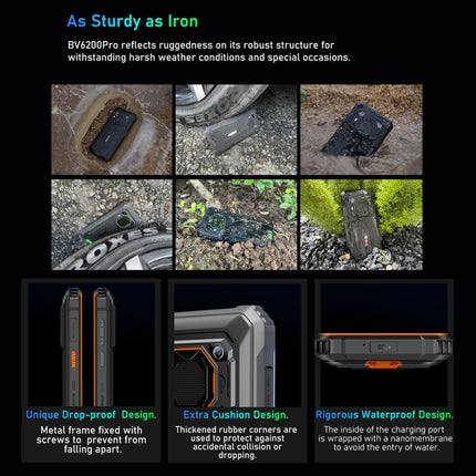 Blackview BV6200 Pro, IP68/IP69K/MIL-STD-810H, 6,56 pulgadas, Android 13, MediaTek Helio P35 Octa Core, Red: 4G, OTG, NFC, 4 GB + 128 GB, 6 GB + 128 GB