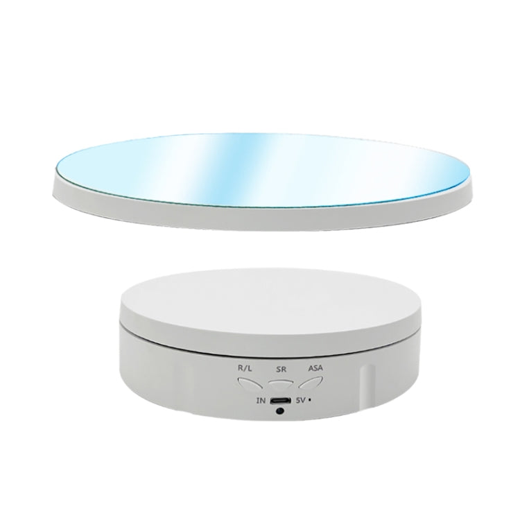 22cm Mirror Electric Rotating Display Stand Live Video Shooting Props Turntable, Regular Version, With Remote Control