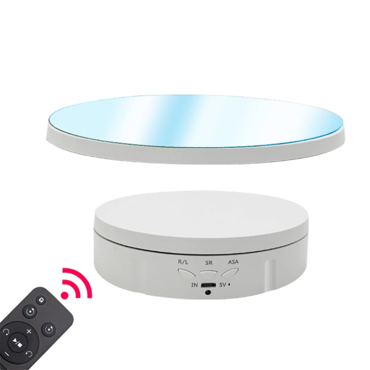 22cm Mirror Electric Rotating Display Stand Live Video Shooting Props Turntable, Regular Version, With Remote Control