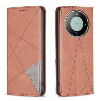 Rhombus Texture Magnetic Leather Phone Case, For Huawei Mate 60 Pro/Mate 60 Pro+, For Huawei Mate 60