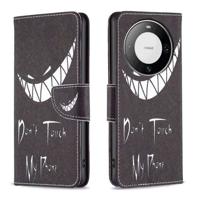 Colored Drawing Pattern Leather Phone Case, For Huawei Mate 60 Pro/Mate 60 Pro+, For Huawei Mate 60