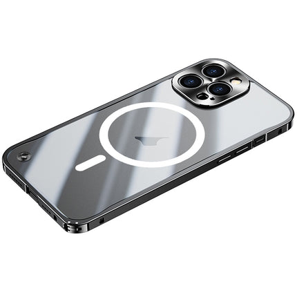 Metal Frame Frosted PC Shockproof MagSafe Case, For iPhone 15 Pro Max, For iPhone 15 Pro, For iPhone 15 Plus, For iPhone 15