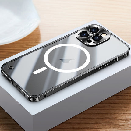 Metal Frame Frosted PC Shockproof MagSafe Case, For iPhone 15 Pro Max, For iPhone 15 Pro, For iPhone 15 Plus, For iPhone 15