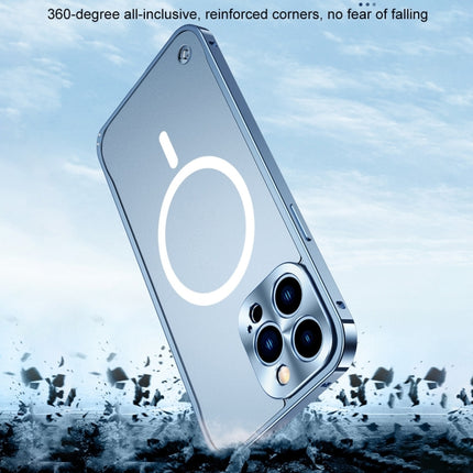 Metal Frame Frosted PC Shockproof MagSafe Case, For iPhone 15 Pro Max, For iPhone 15 Pro, For iPhone 15 Plus, For iPhone 15