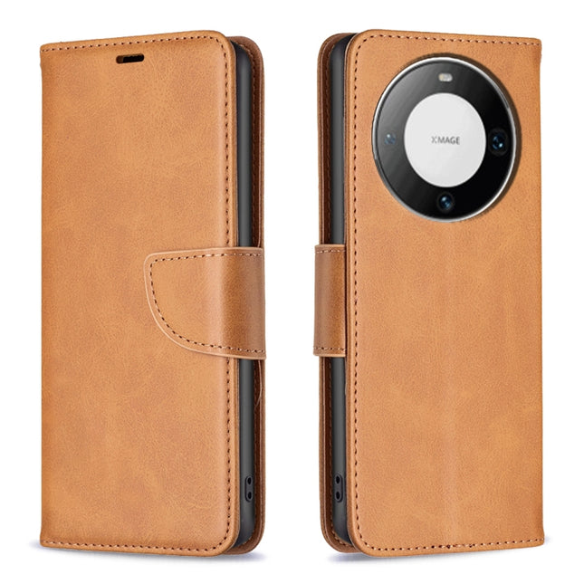 Lambskin Texture Pure Color Flip Leather Phone Case, For Huawei Mate 60 Pro/Mate 60 Pro+, For Huawei Mate 60