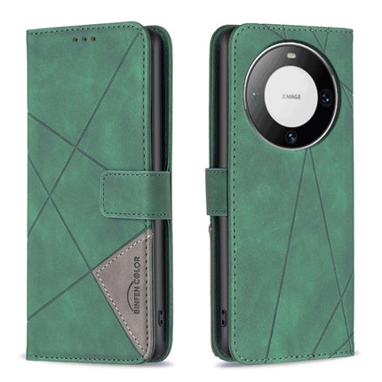 Magnetic Buckle Rhombus Texture Leather Phone Case, For Huawei Mate 60 Pro/Mate 60 Pro+, For Huawei Mate 60
