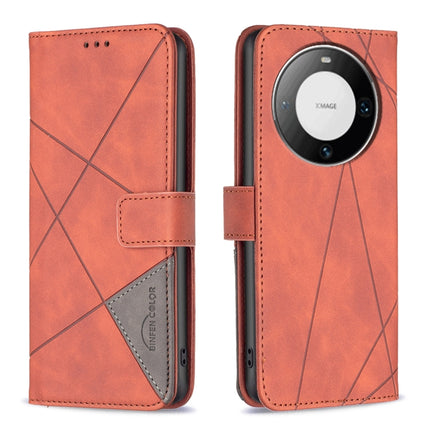 Magnetic Buckle Rhombus Texture Leather Phone Case, For Huawei Mate 60 Pro/Mate 60 Pro+, For Huawei Mate 60