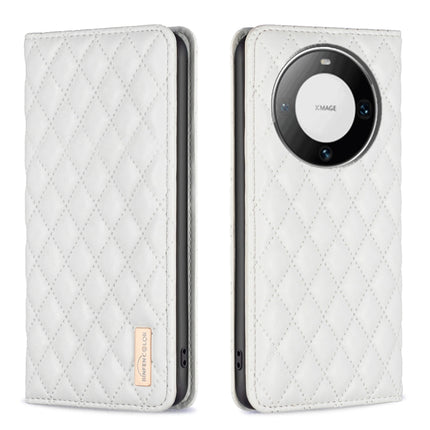 Diamond Lattice Magnetic Leather Flip Phone Case, For Huawei Mate 60 Pro/Mate 60 Pro+, For Huawei Mate 60