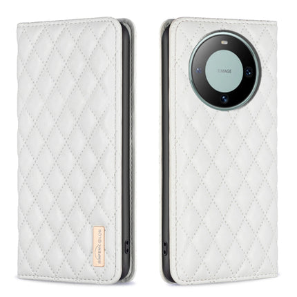 Diamond Lattice Magnetic Leather Flip Phone Case, For Huawei Mate 60 Pro/Mate 60 Pro+, For Huawei Mate 60