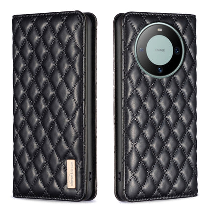 Diamond Lattice Magnetic Leather Flip Phone Case, For Huawei Mate 60 Pro/Mate 60 Pro+, For Huawei Mate 60
