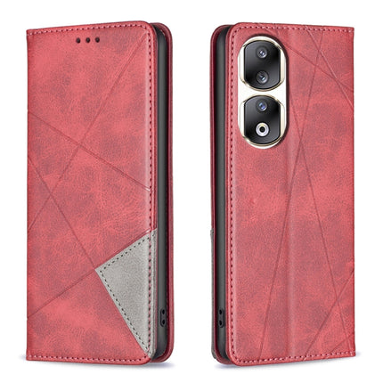 Rhombus Texture Magnetic Leather Phone Case, For Honor 100, For Honor X6a, For Honor 90 Lite/X50i, For Honor 90 Pro
